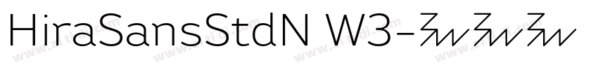 HiraSansStdN W3字体转换